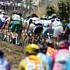 Andy Schleck in the middle of a strung out peloton during stage 3 of the Volta a Cataluny 2006